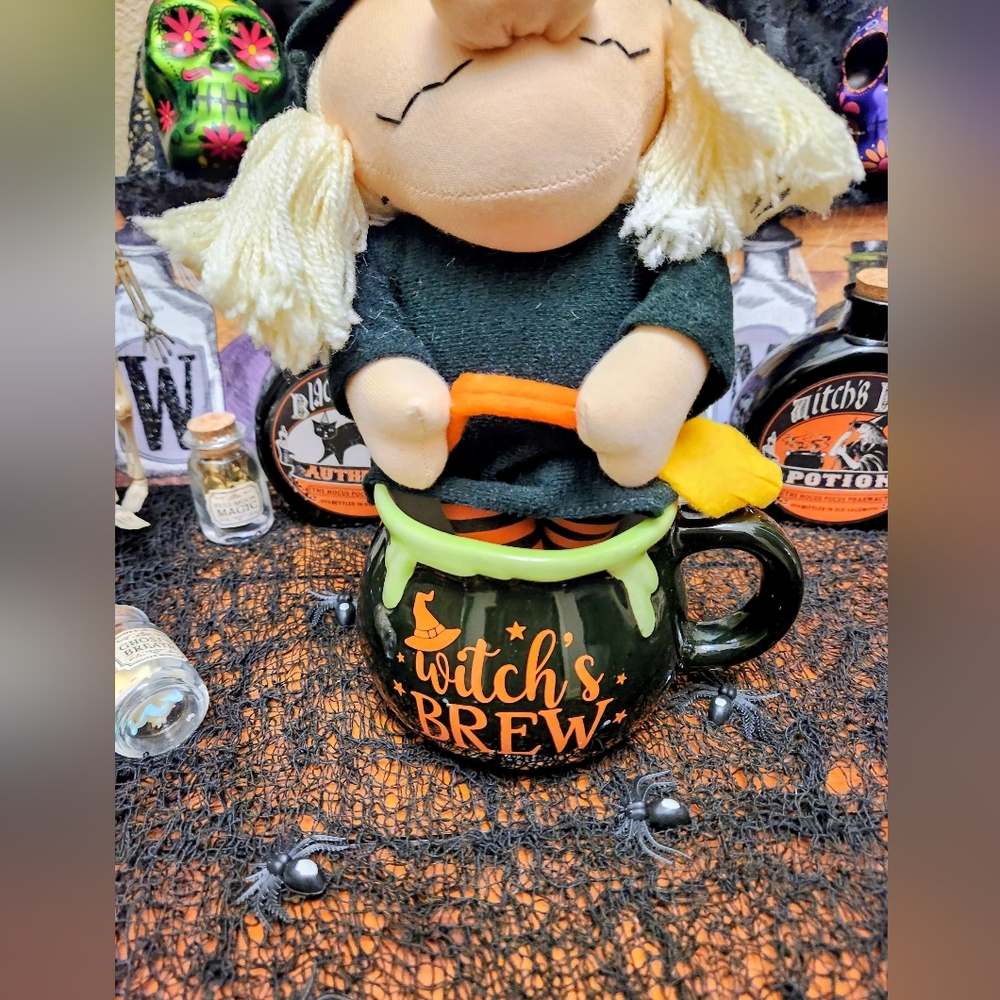 "NEW" Witch's Brew Mug with Doll
